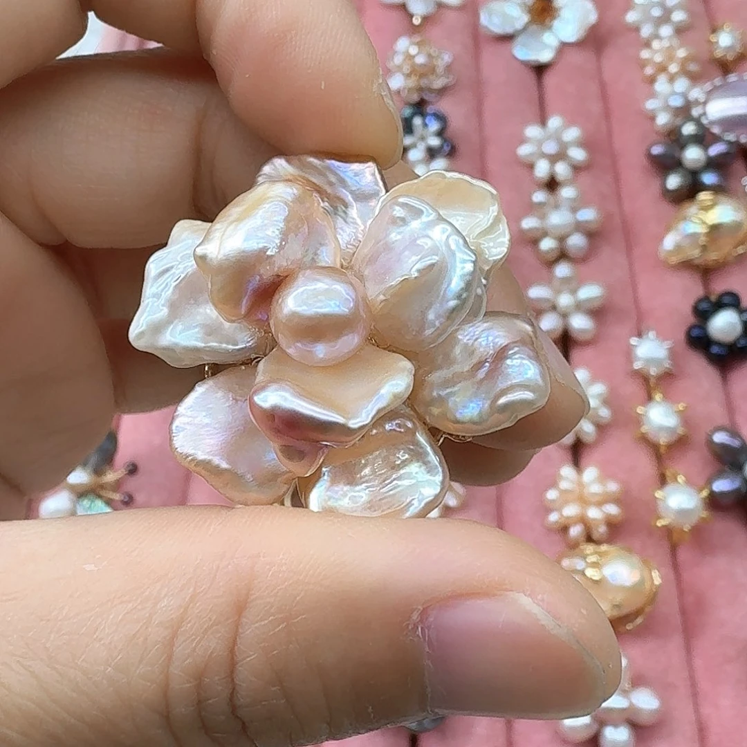 戒指银S925镶嵌淡水珍珠幻**0