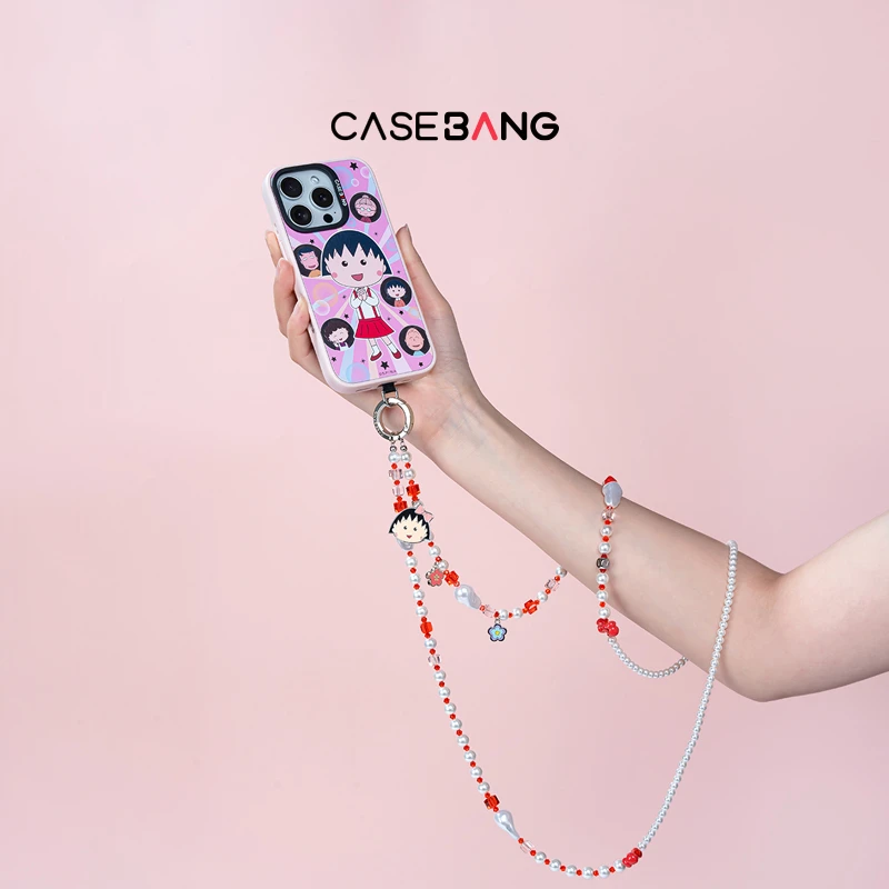 CASEBANGx樱桃小丸子联名适用于全系列手机便携挂绳卡通可爱斜挎