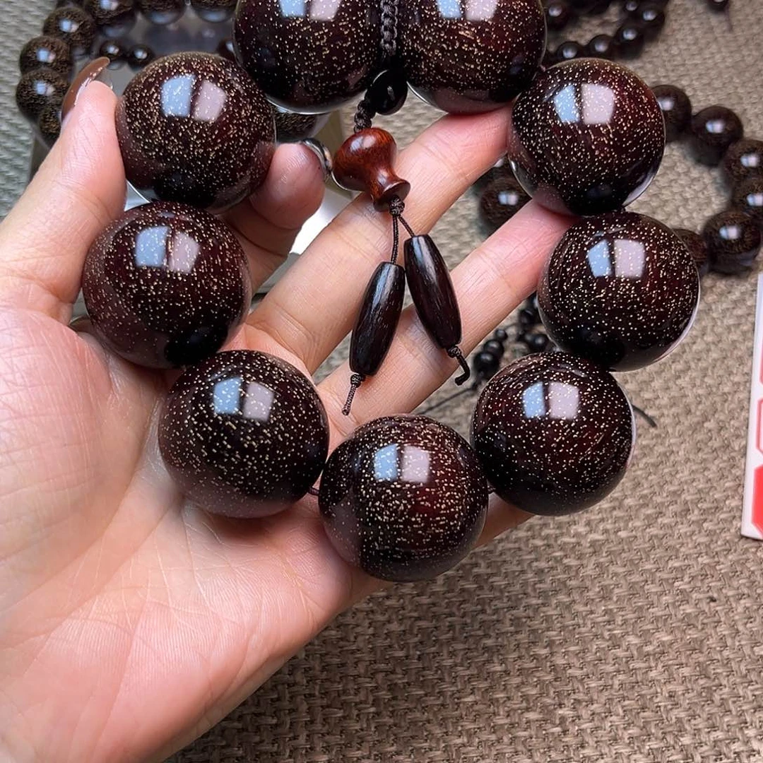 用***0檀香紫檀（小叶紫檀）3.0 9颗爆星