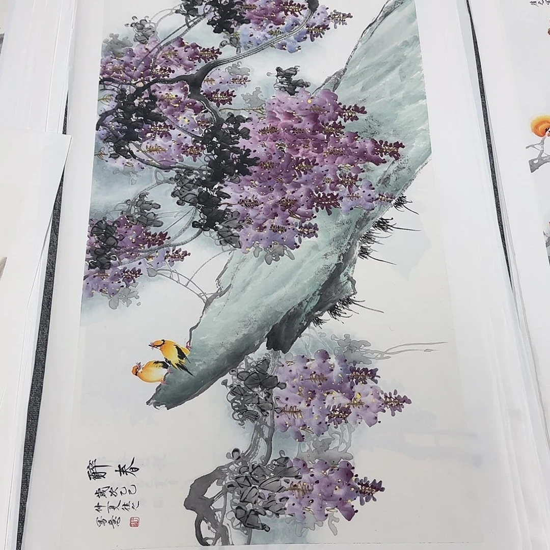 国画138*70纯手绘于往之