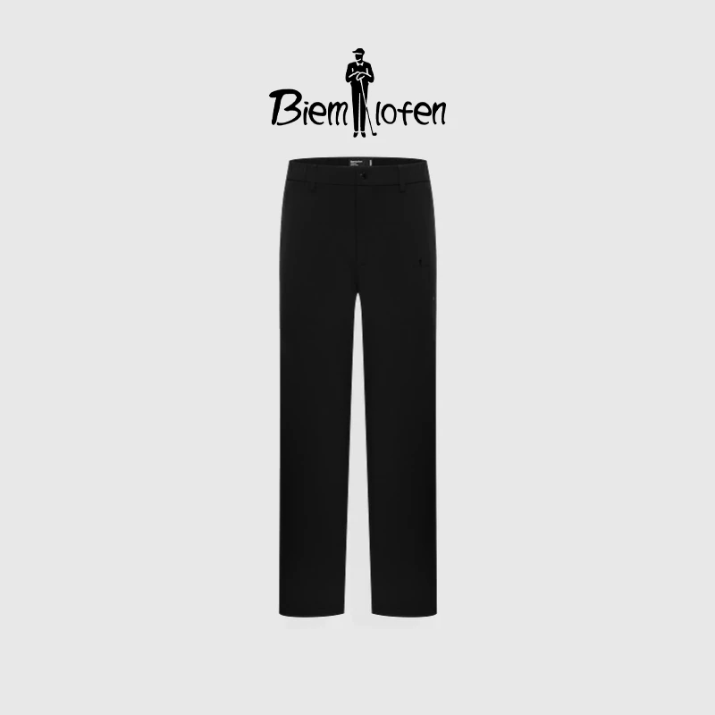 【防水干爽亲肤】比音勒芬2025夏欧若风男净色长裤弹力直筒休闲裤