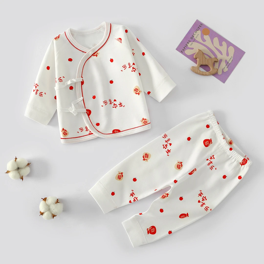 四季套装纯棉打底内衣刚初生宝宝和尚服婴儿分体秋衣套装