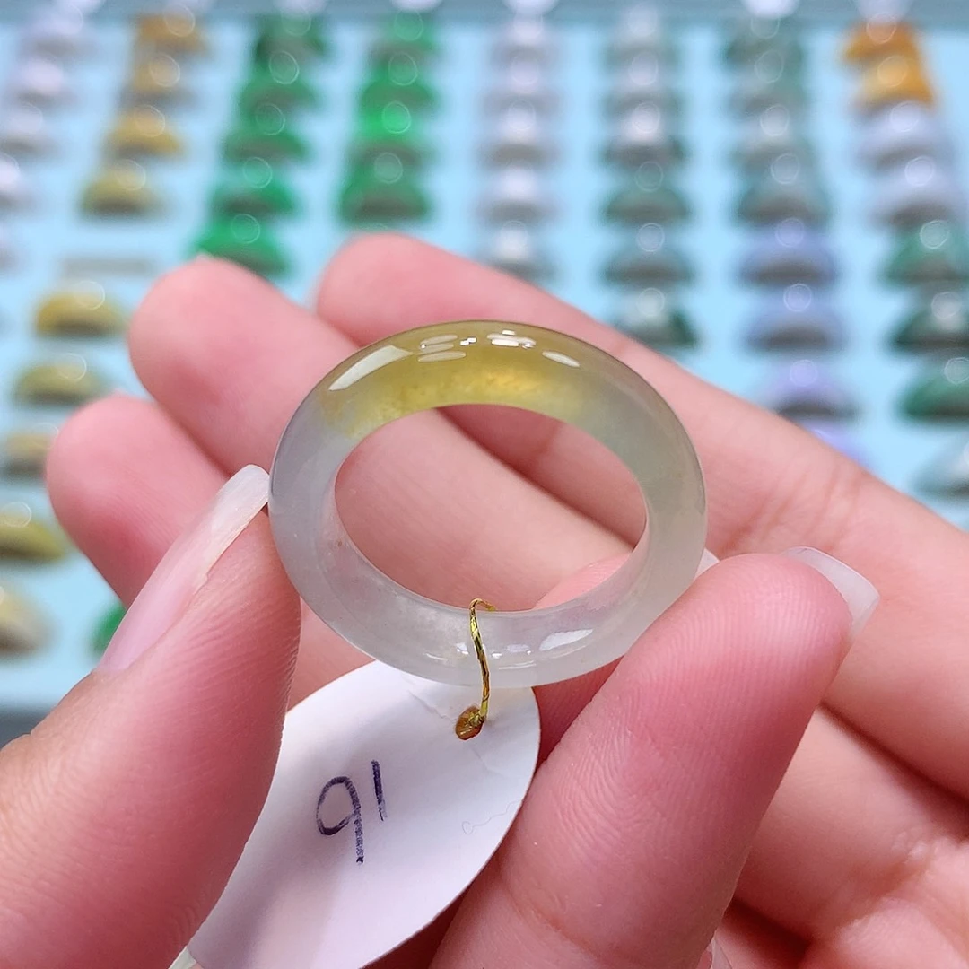 未镶嵌戒指翡翠16圈