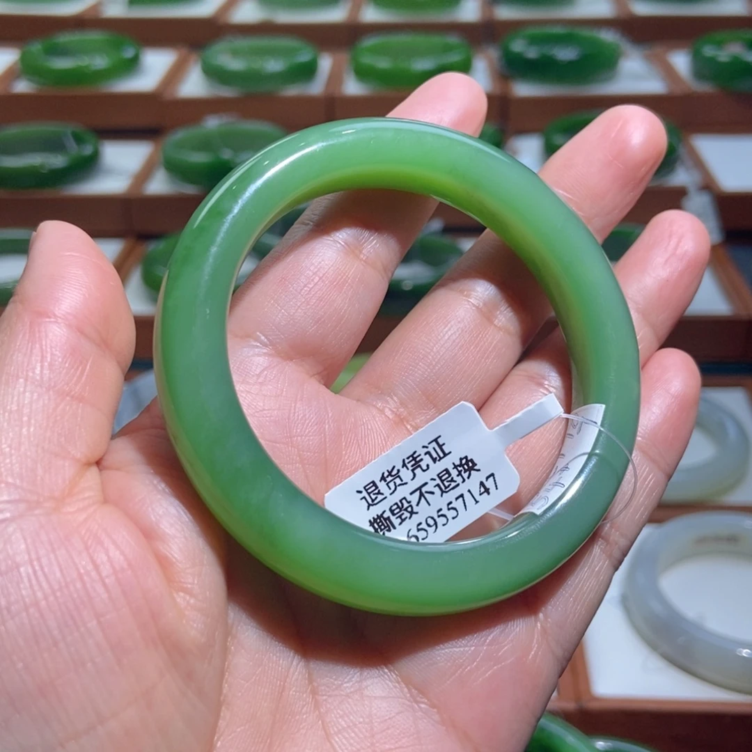 未镶嵌手镯和田玉（碧玉）碧玉5455