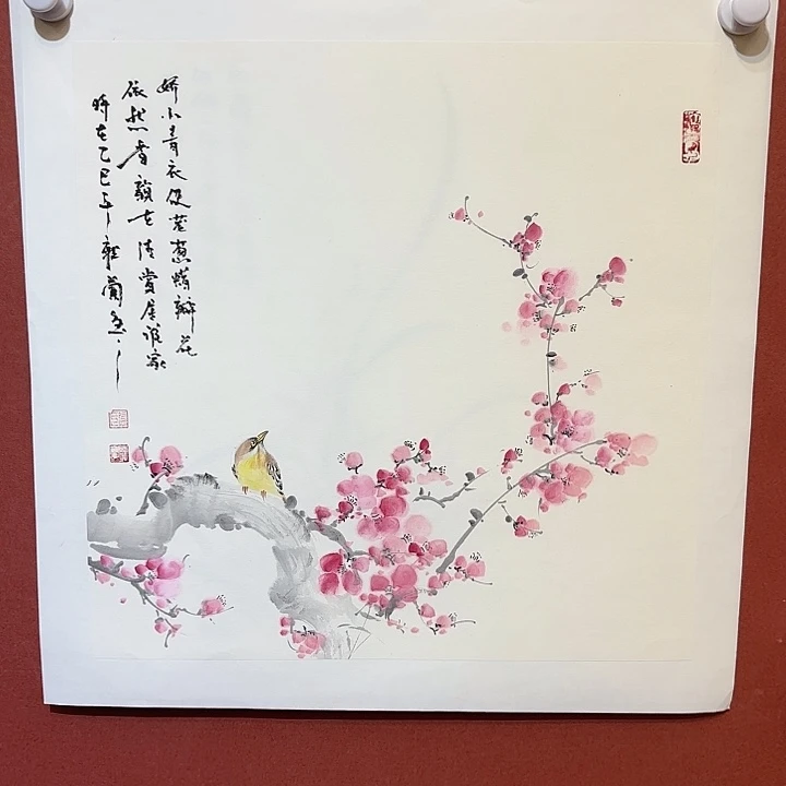 国画听兰老师花鸟