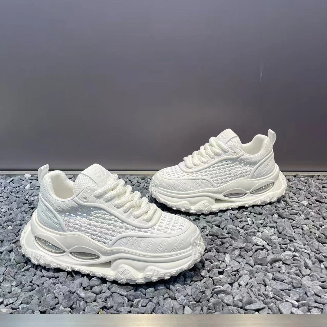 潮流男士老爹鞋厚底增高网面透气老爹鞋舒适软底百搭运动休闲鞋