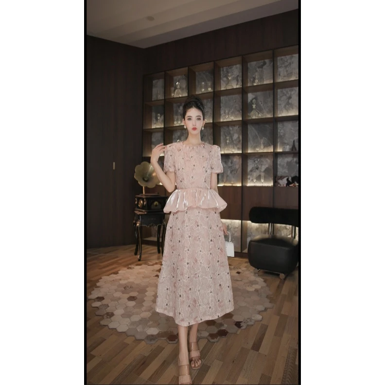 七爷定制 法式气质名媛显瘦优雅时尚连衣裙 21752