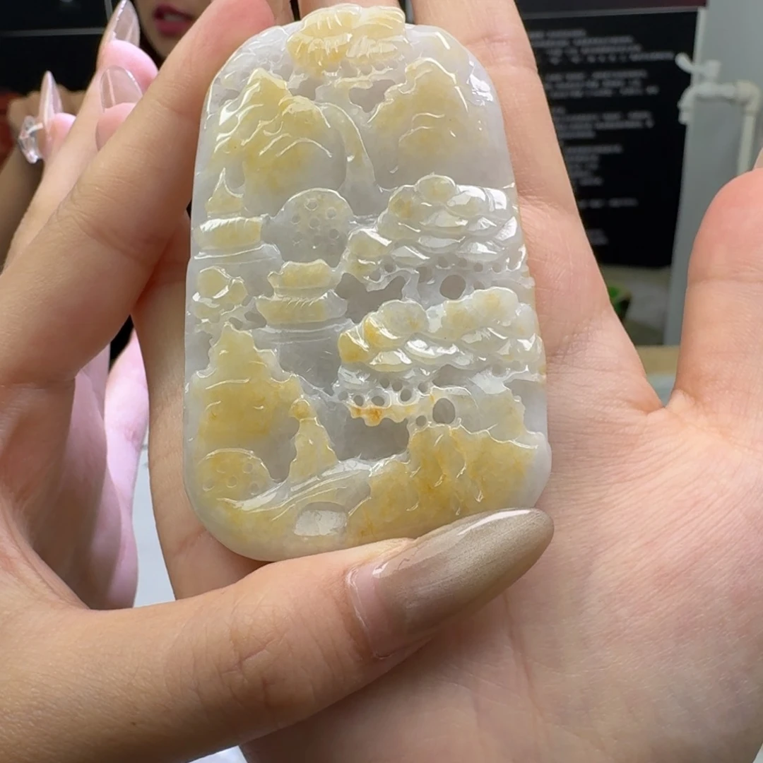 翡翠未镶嵌颈饰天然