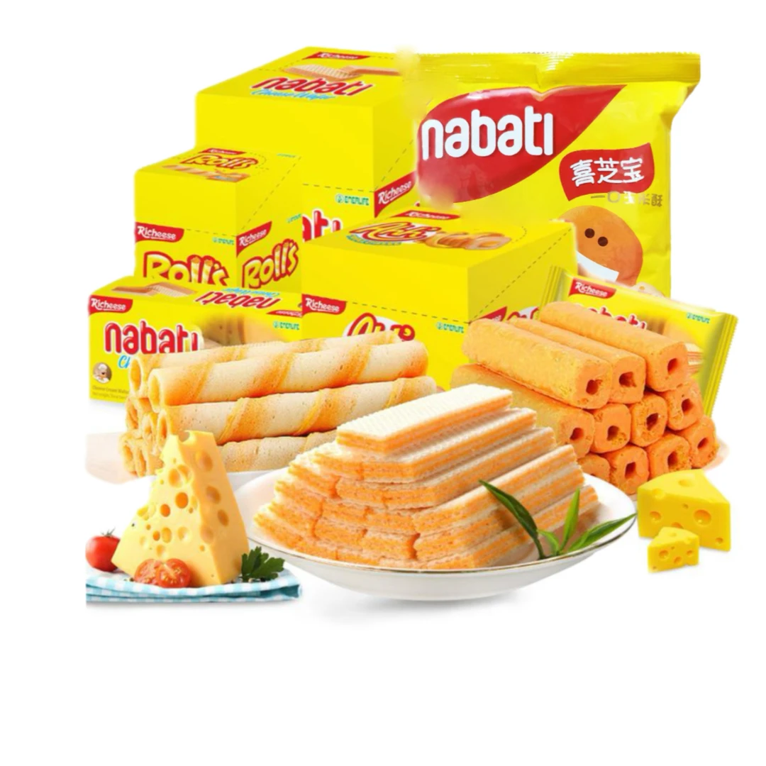 【到手40件 1251g】nabati纳宝帝丽芝士印尼进口多口味零食大礼包