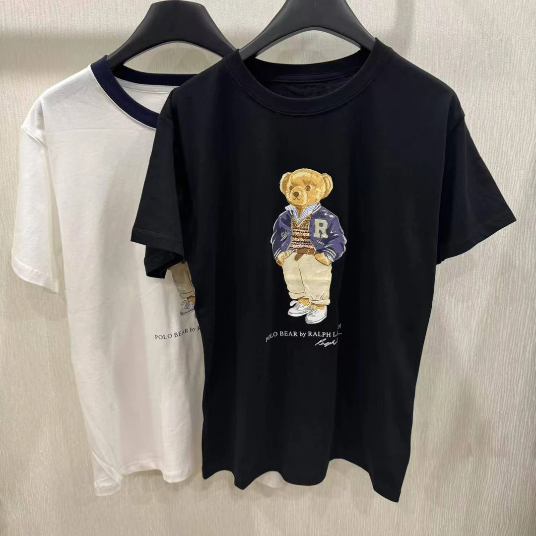 XIAOR-春秋新款小熊R短袖T恤时尚百搭