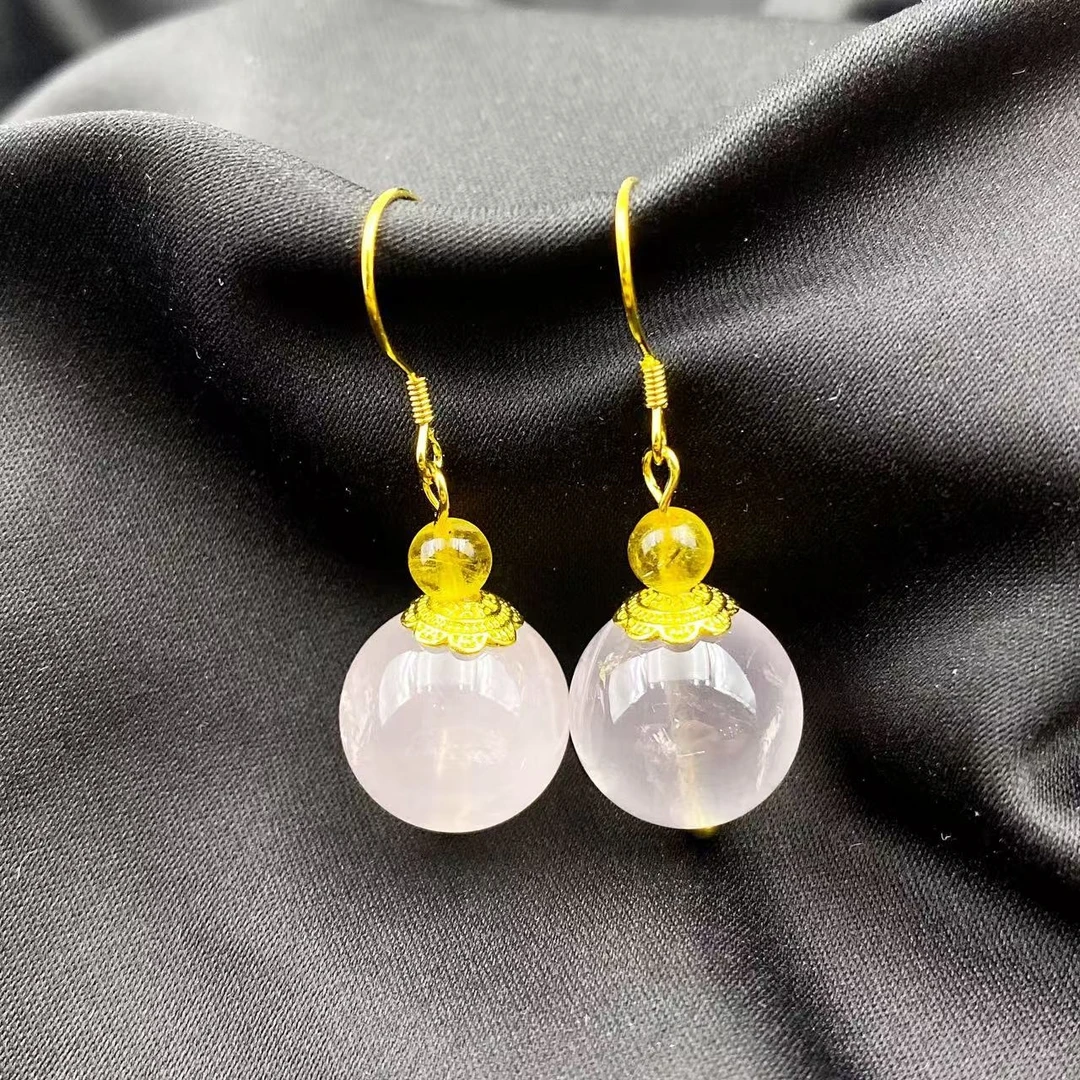 高档珠宝水晶鸽子蛋珠珠耳饰Y2282-赠包装合金