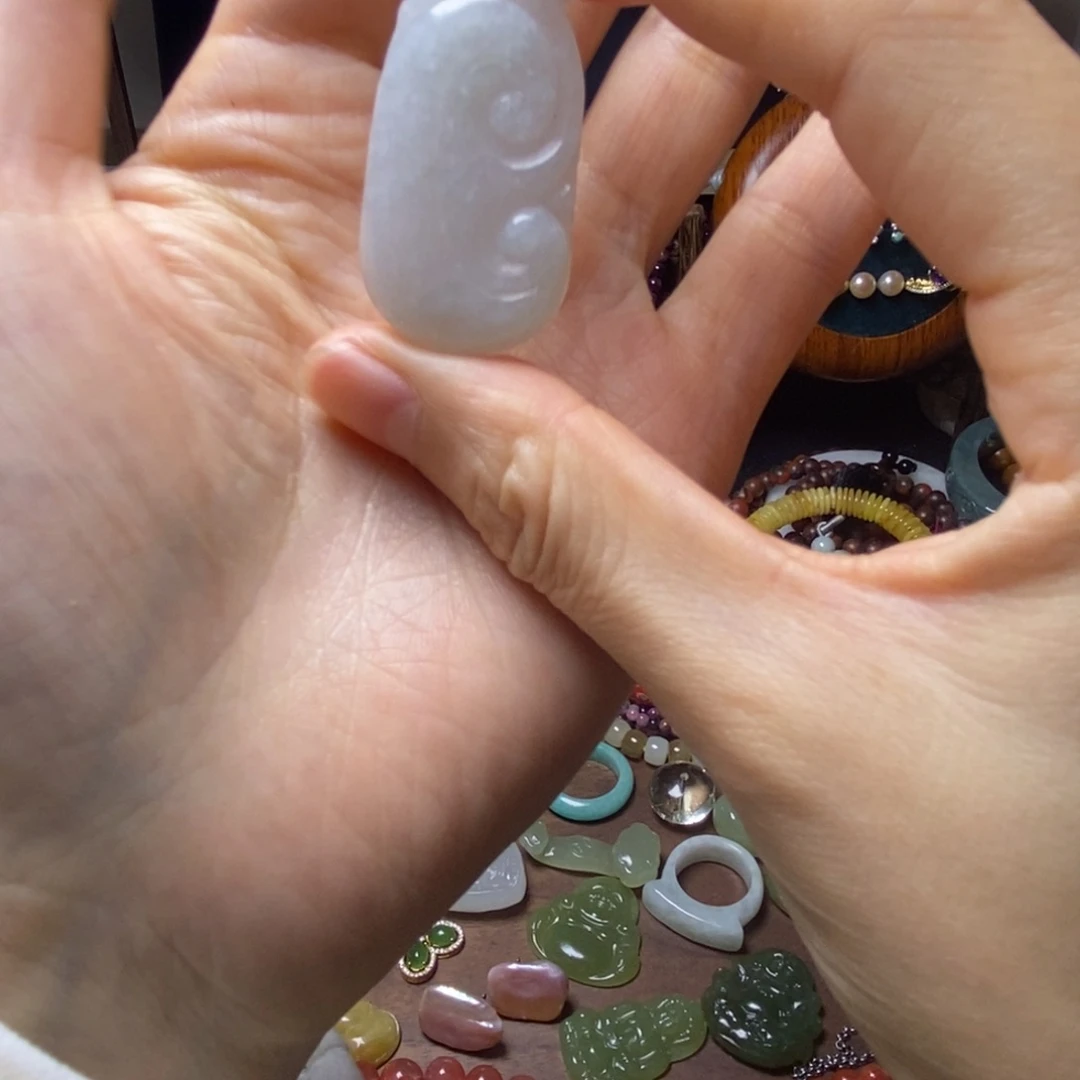 翡翠未镶嵌吊坠(不含链)漏