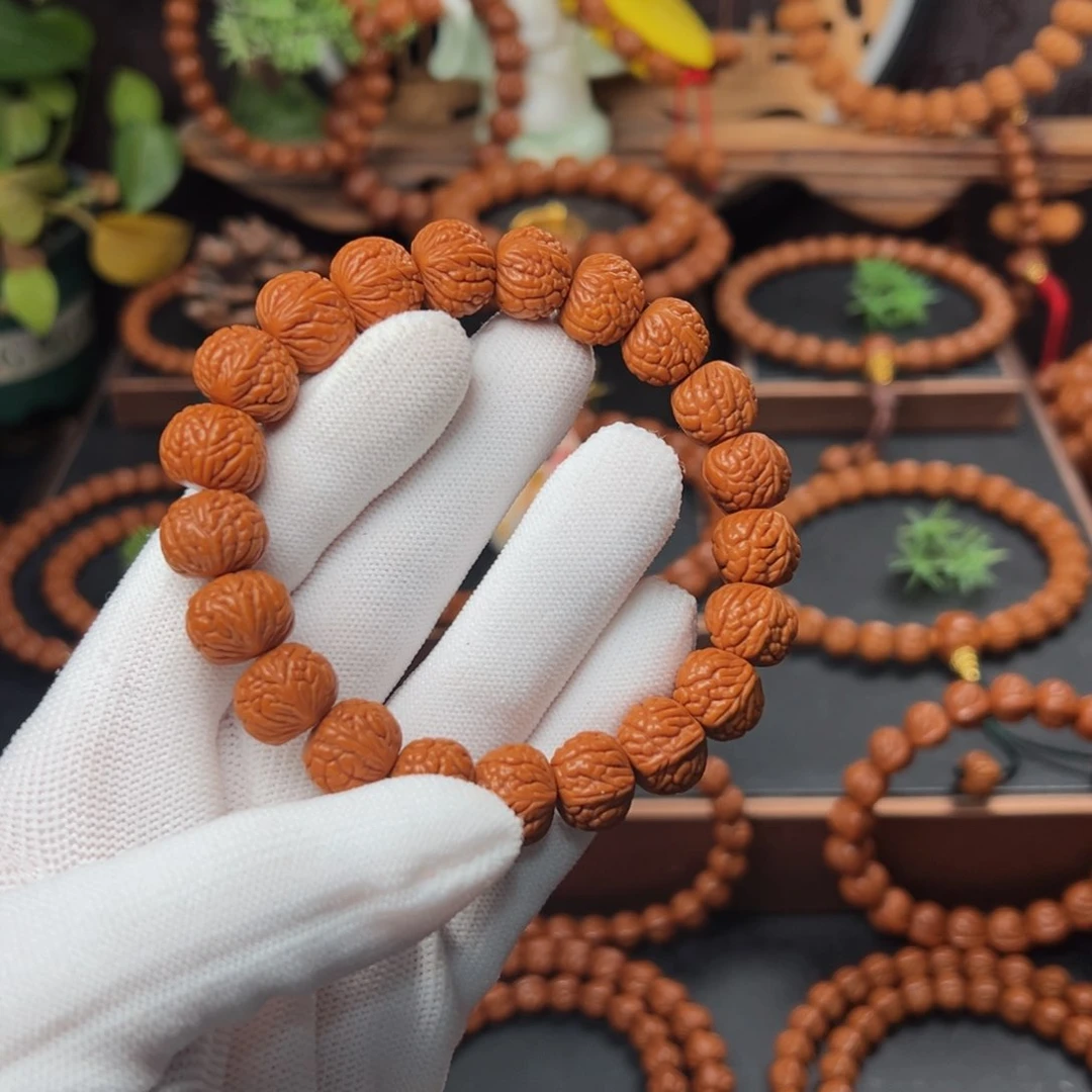 吊坠桃核1.4红皮荔枝手串