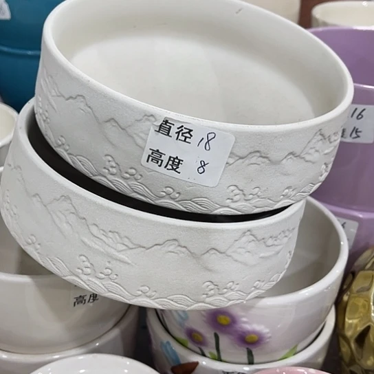 多肉绿植陶瓷花盆9.9包邮，无孔