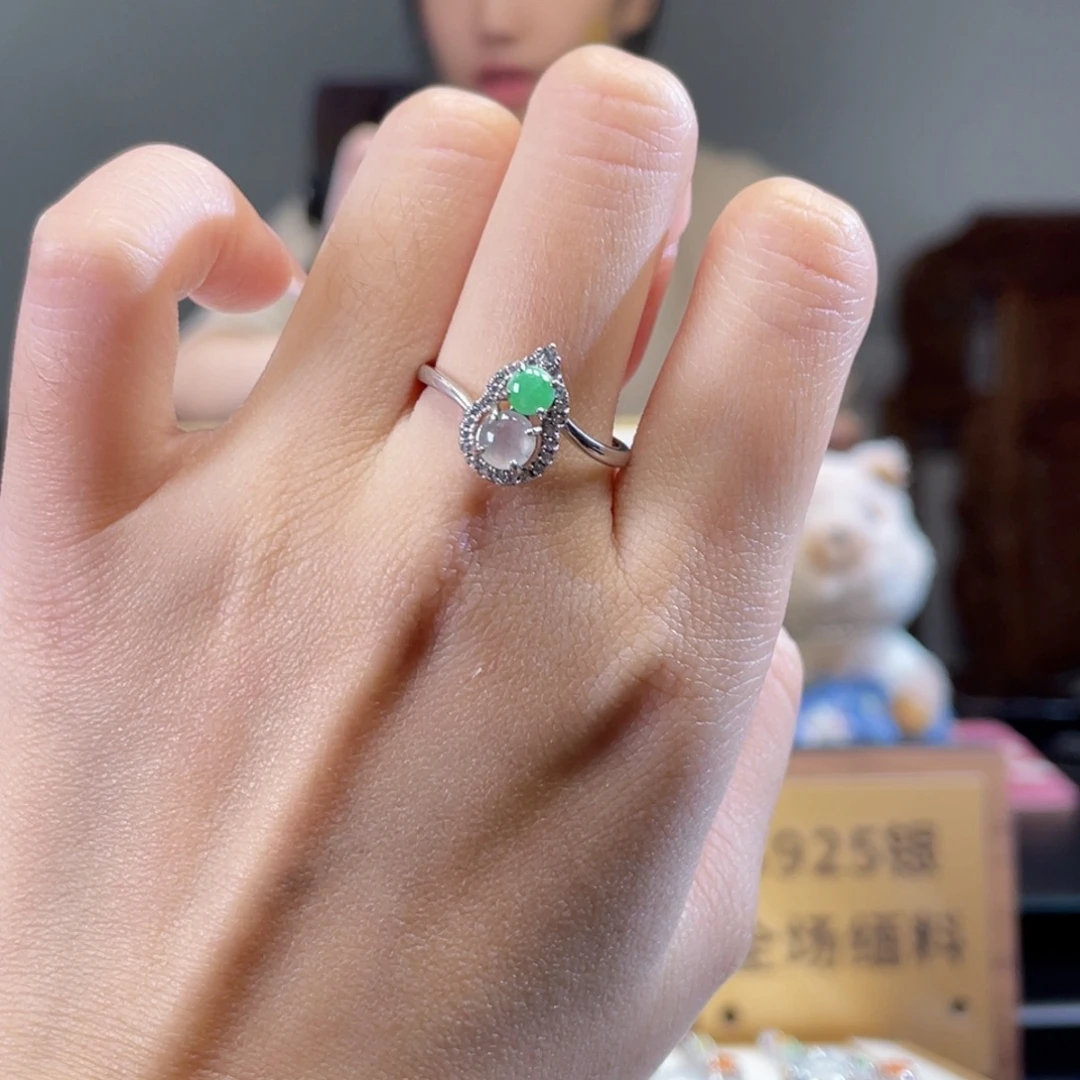 翡翠银S925镶嵌颈饰