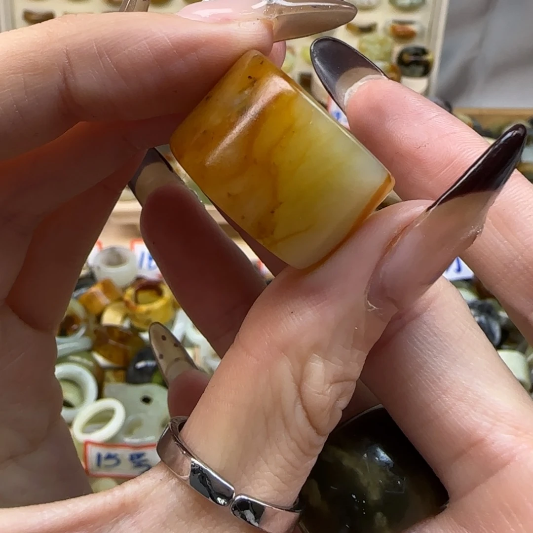 岫玉岫玉戒指内径17.5未镶嵌