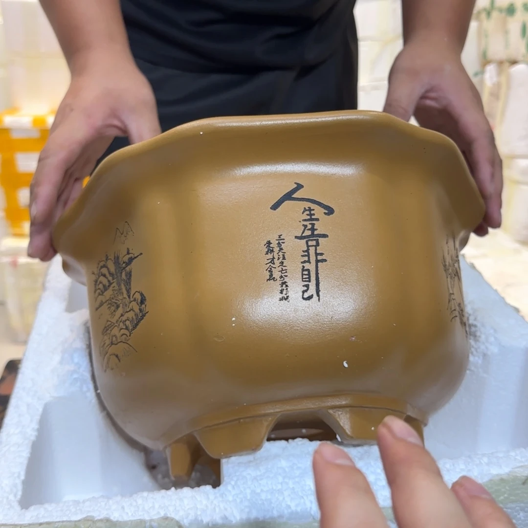 紫砂花盆口径27厘米