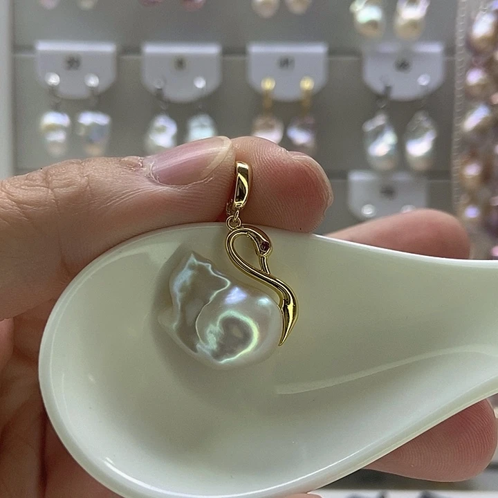 颈饰淡水珍珠银S925镶嵌39