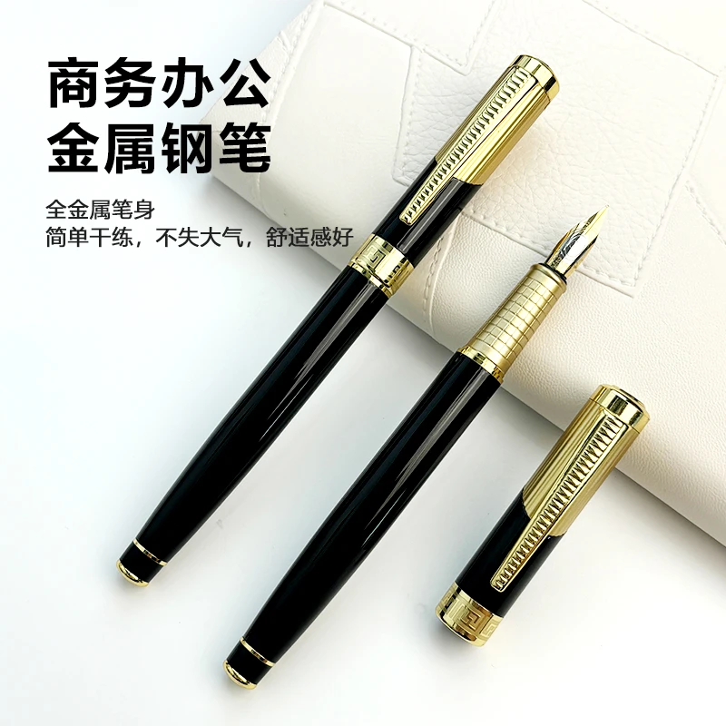 Guoyi/果亦 金属大明尖弯尖书法墨水钢笔学生高档定制签字礼品笔