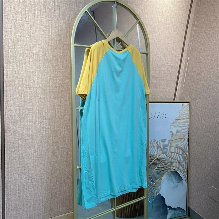 E279蓝色孕妇睡裙待产裙L90-135 XL120-150