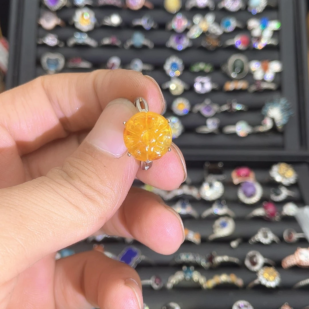 紫晶珠宝半成品14K金镶嵌