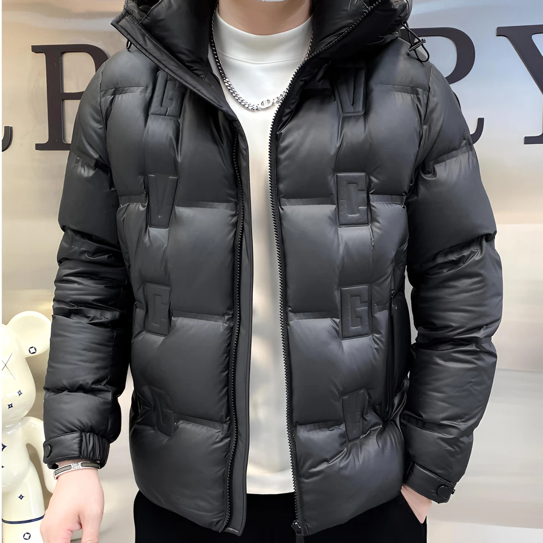 高端欧货加厚男款羽绒服 时尚欧潮防寒保暖百搭帅气潮流冬季连帽