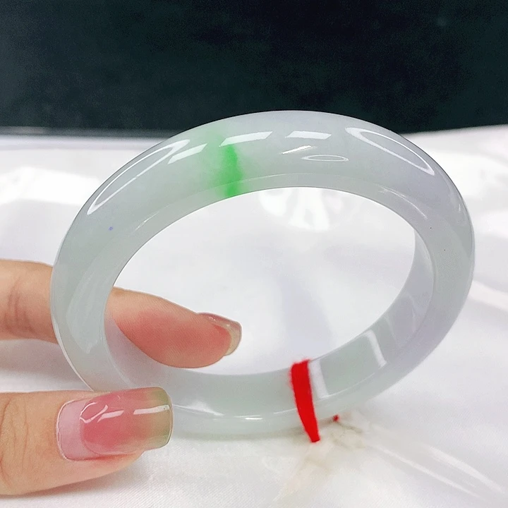 翡翠未镶嵌手镯圈58，28013