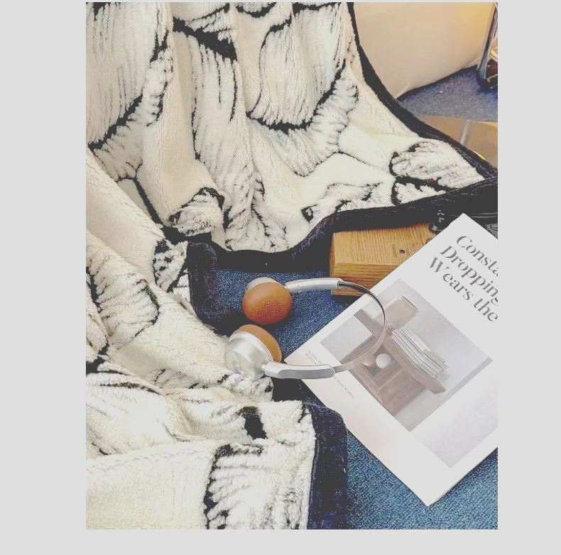 【阳离子树叶双层复合毯】150*200cm冬季保暖盖毯绒毯双层复合毯