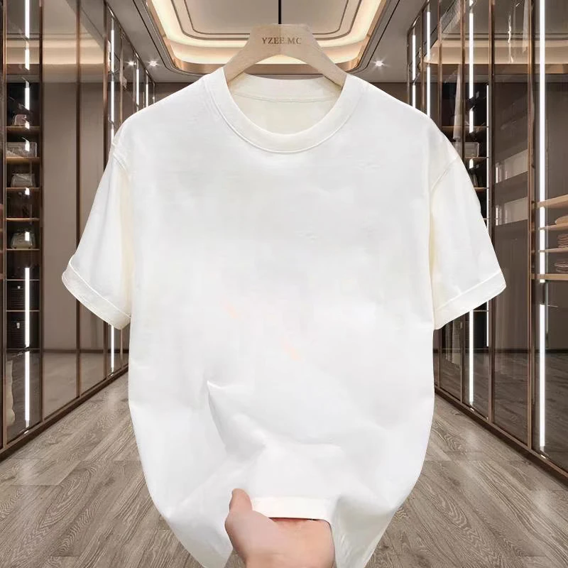 棉短袖t恤男款夏天休闲运动潮流百搭宽松半袖上衣潮