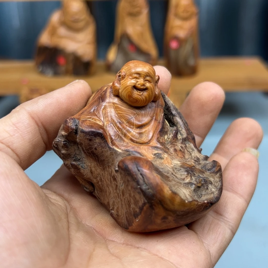 溪***水木崖柏木摆件手把件