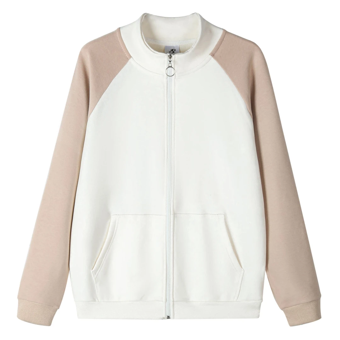 春秋新款立领拉链拼接卫衣情侣P3091