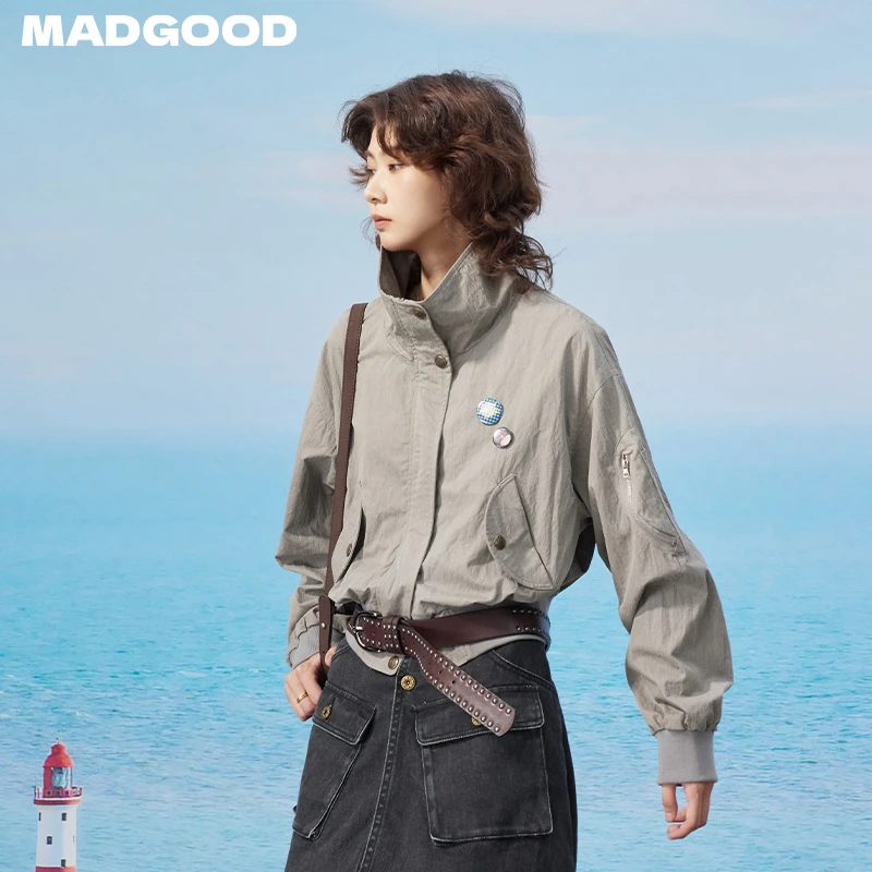 madgood马得工地日系短款飞行夹克MDGDWT13058