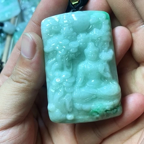 翡翠未镶嵌颈饰天然缅甸翡翠a货