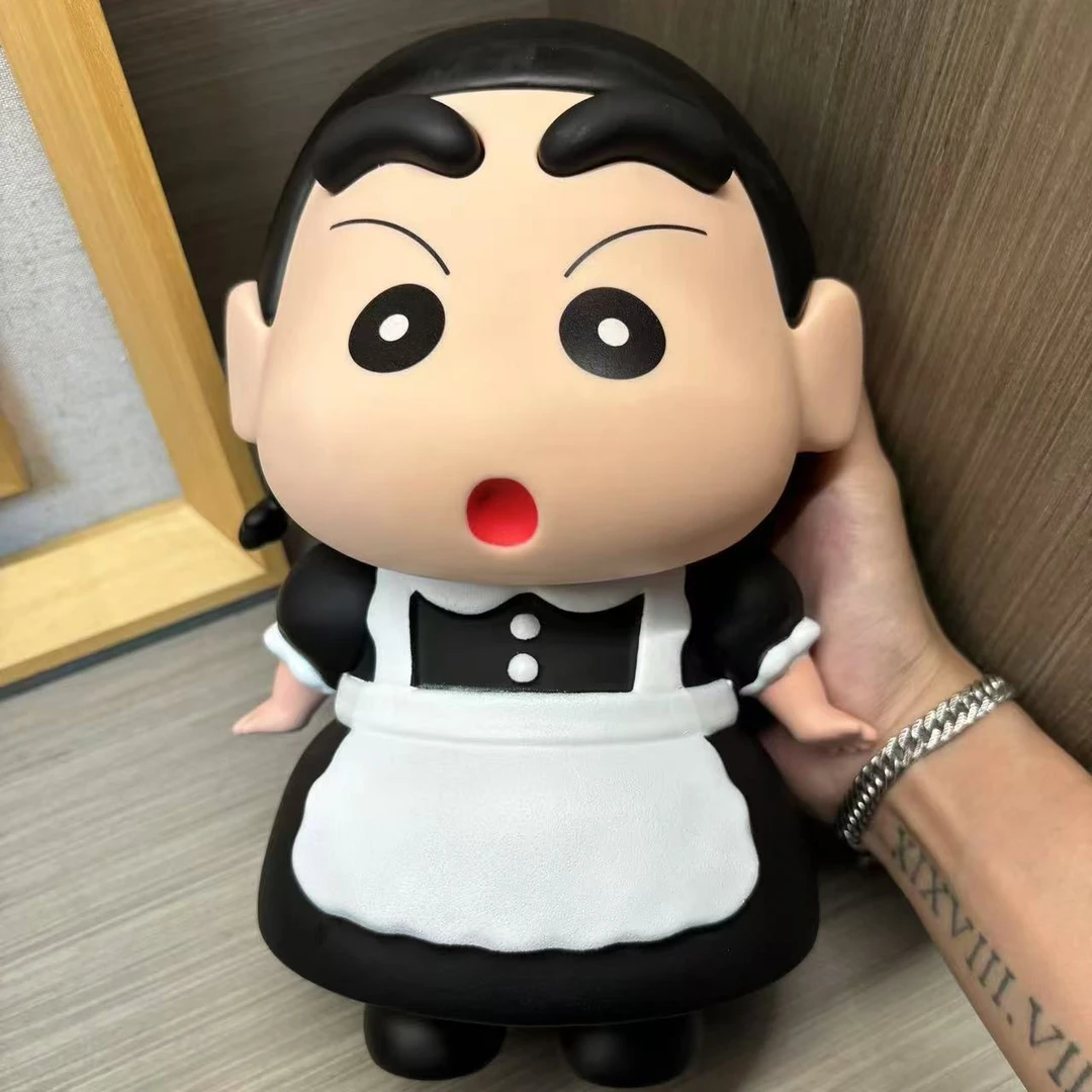 【高质量24cm~43cm】粉色和黑色女仆小新手办超大公仔玩偶