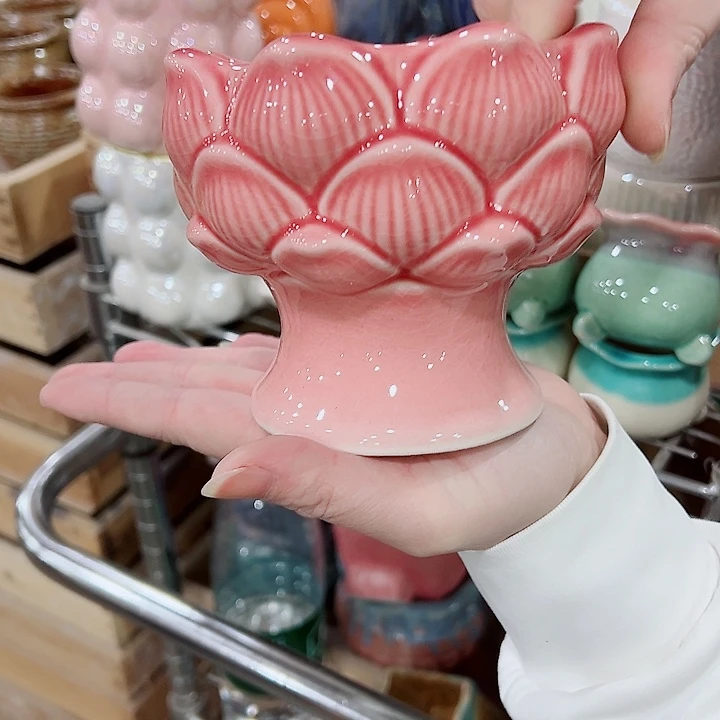 有孔，凑单福利满10元发货陶瓷多肉花盆！