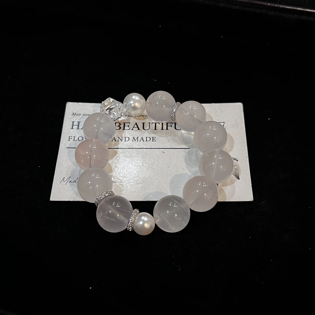 D490 16mm奶白晶➕白水设计款手串