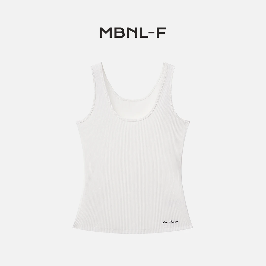 MBNL-F“劳伦背心” 极简英文字母针织无袖背心 秦磊XM-XBX3015
