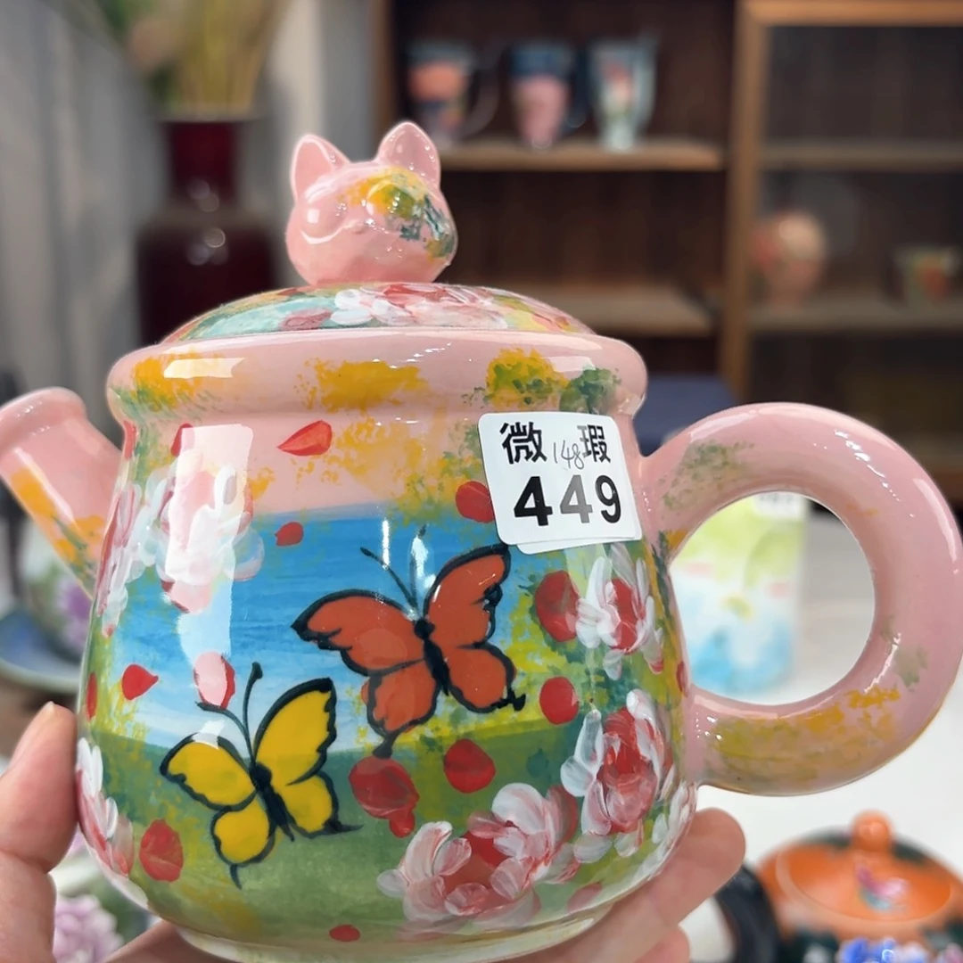 景德镇手绘高温釉下彩陶瓷茶具