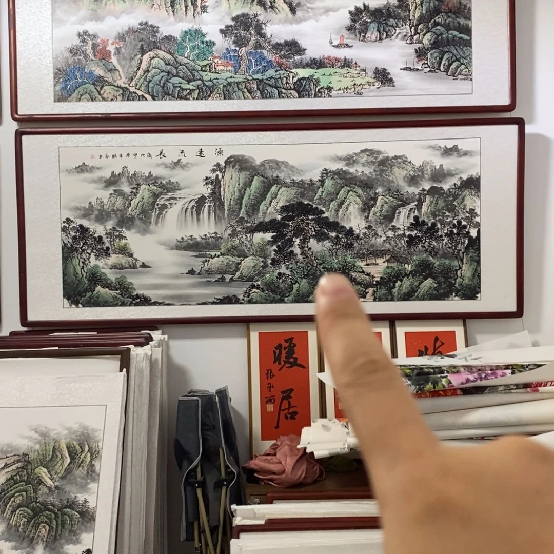 国画215*85尺寸带框包邮送到家