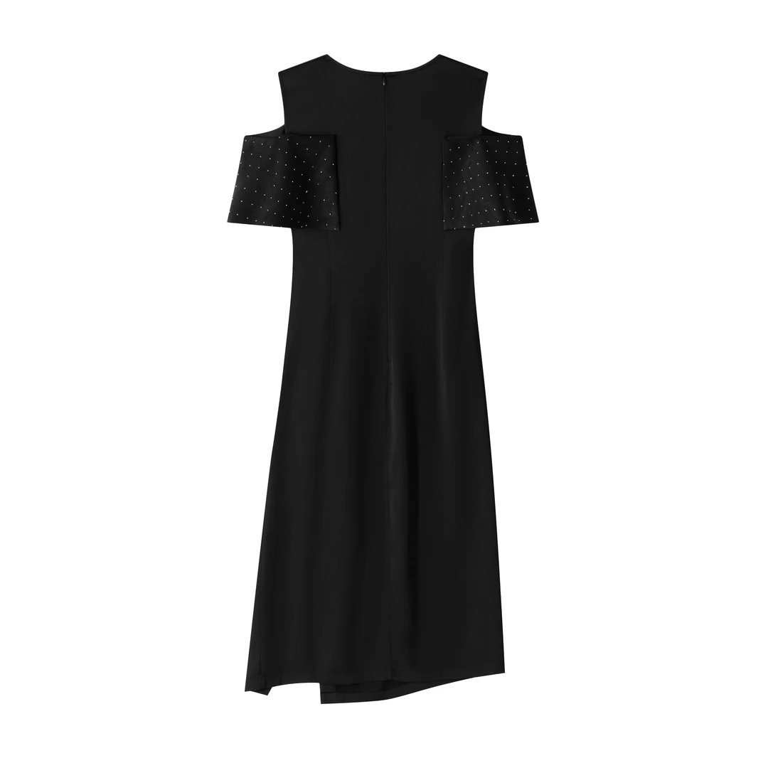 【汪姐专属】长款显瘦气质时尚法式收腰赫本连衣裙 GC24030