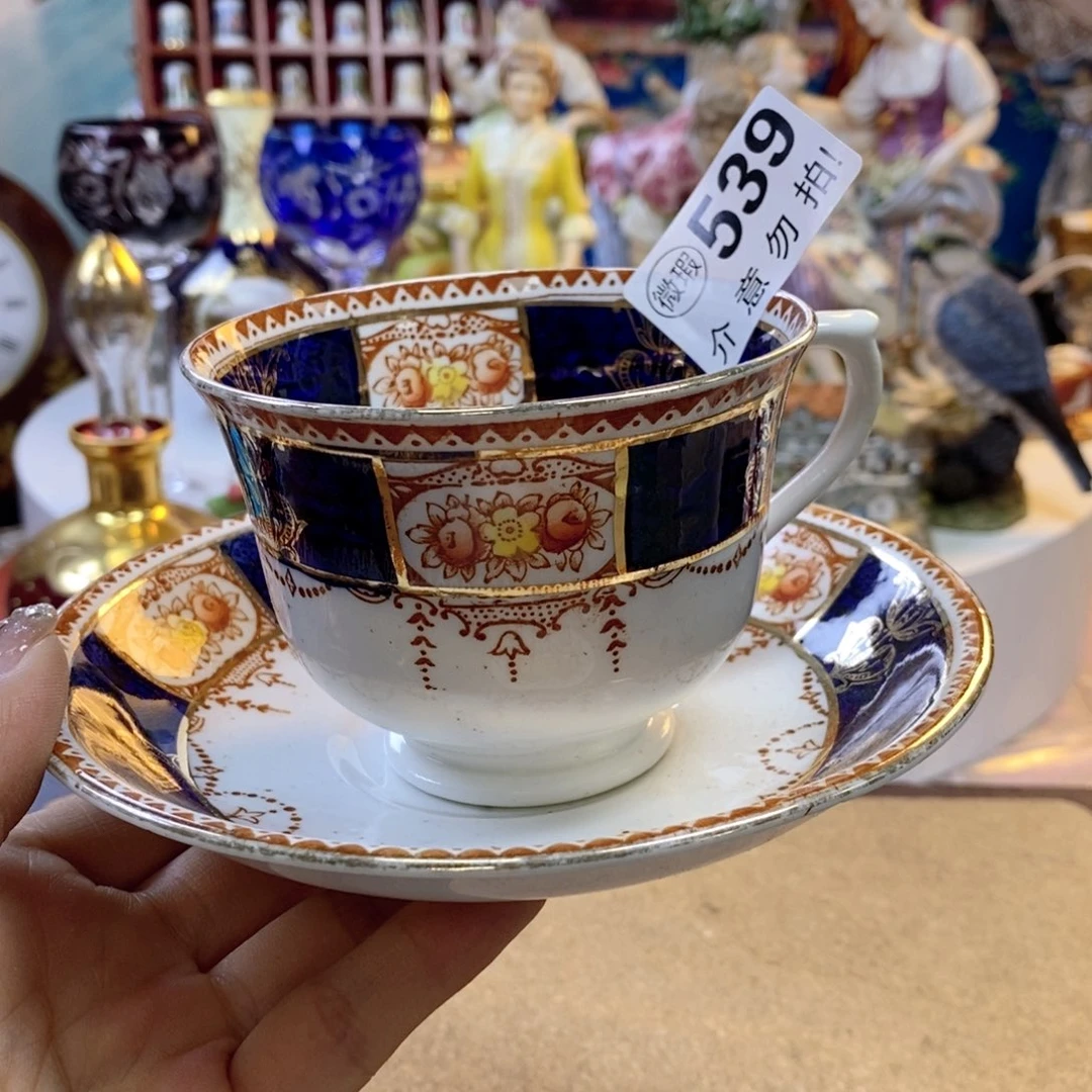 手绘瓷器欧瓷咖啡杯水晶杯