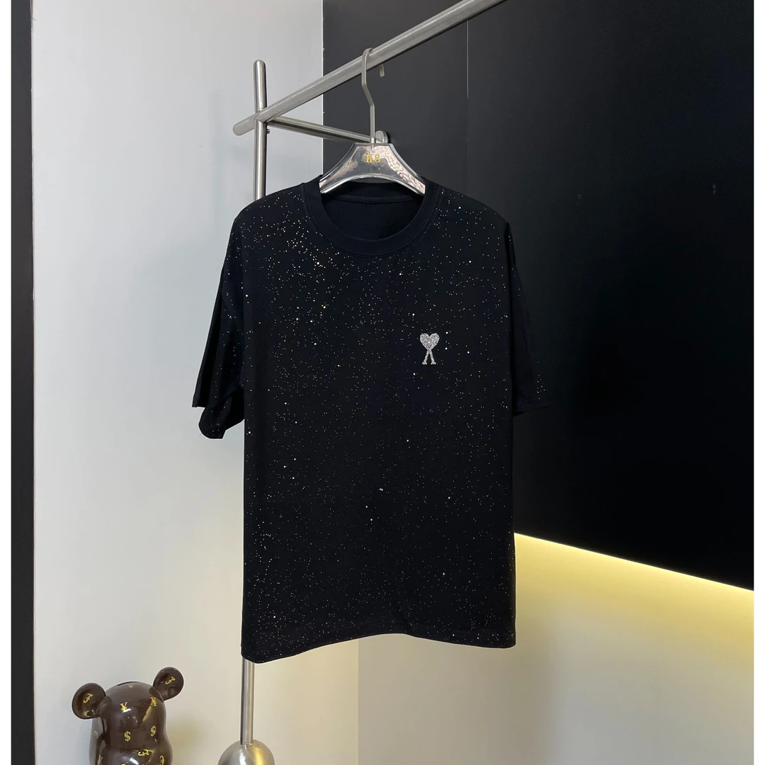 【闪粉A】满天星25夏季定制款100棉闪粉短袖T恤男士半袖宽松圆领