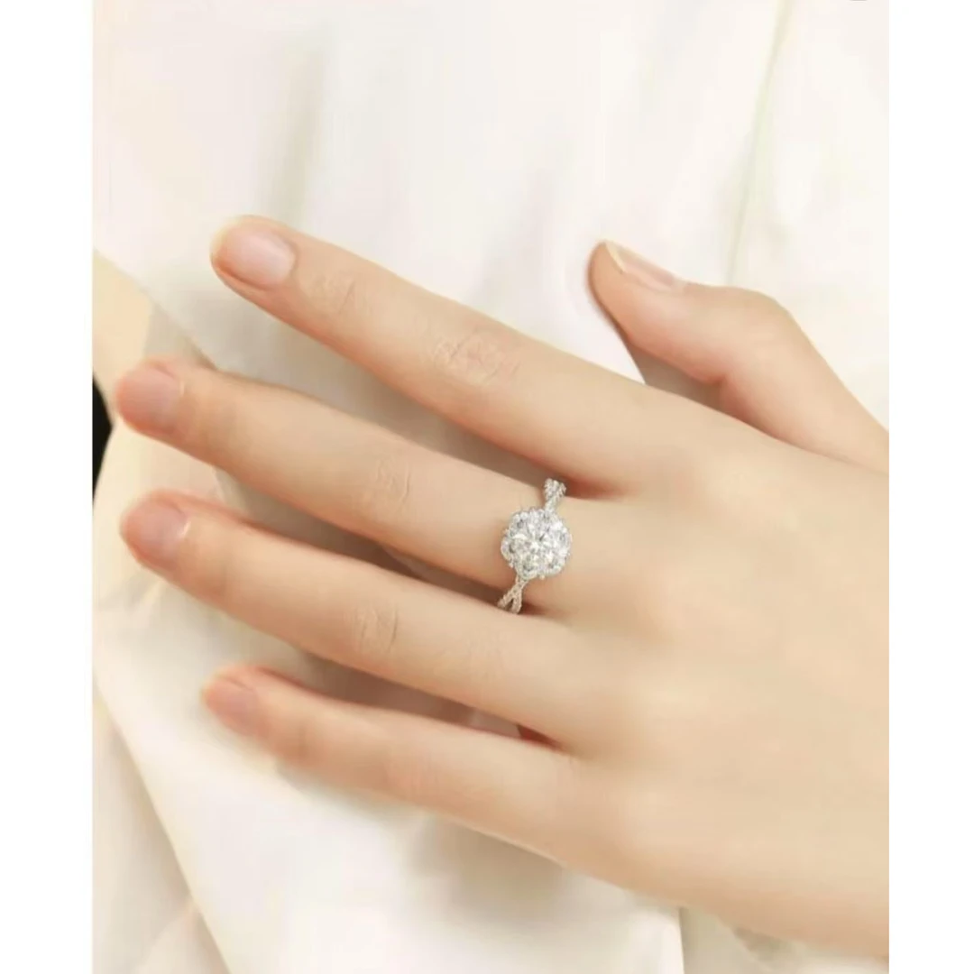 [南非甄选】NFZX私人定制公主圆包女戒1.0CT