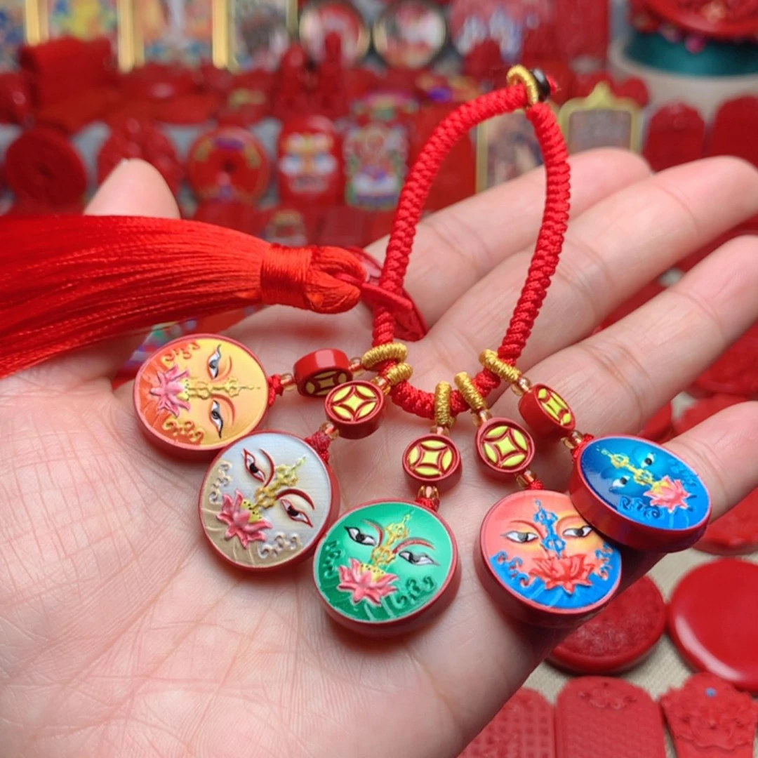 天然辰砂工艺品朱砂钥匙扣包包挂