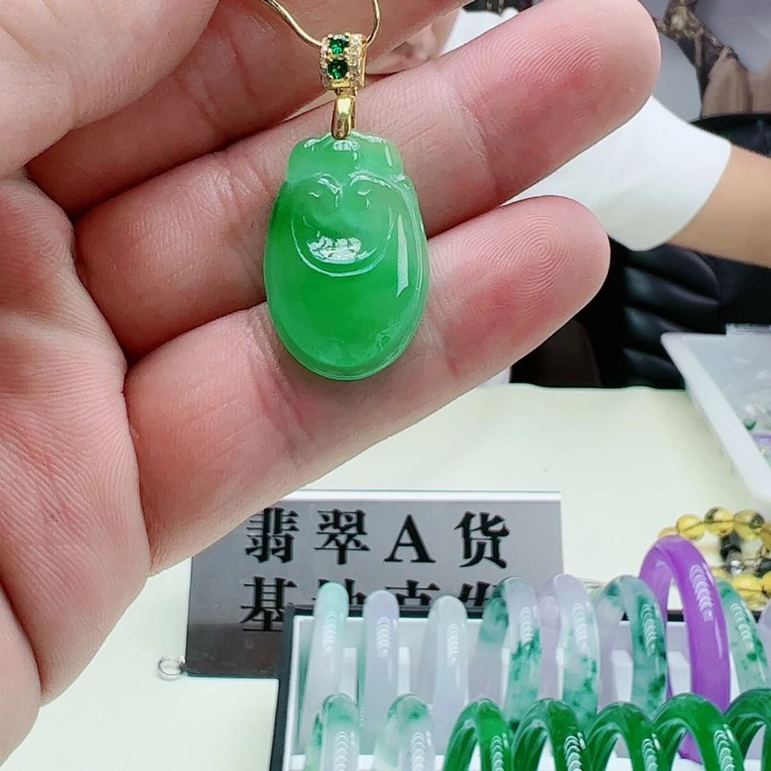 翡翠吊坠(赠链)银S925镶嵌