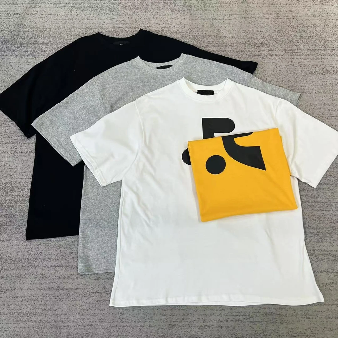 年中孤品~【休息日】新款美式拼色字母情侣款短袖T恤上衣23639