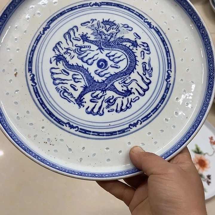 逍***云陶其他景德镇玲珑龙纹茶盘