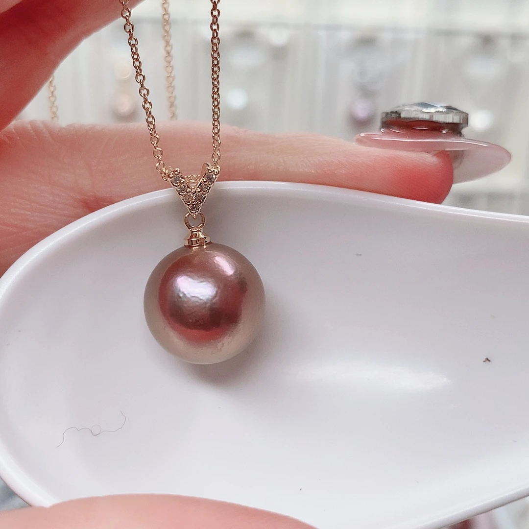 合金淡水珍珠吊坠(赠链)