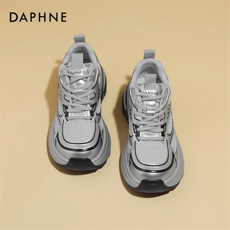 达芙妮欧洲站老爹鞋女2025春季新款增高百搭休闲小蛮腰厚底运动鞋
