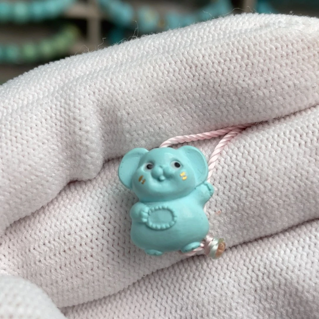 绿松石未镶嵌盘串小鼠11